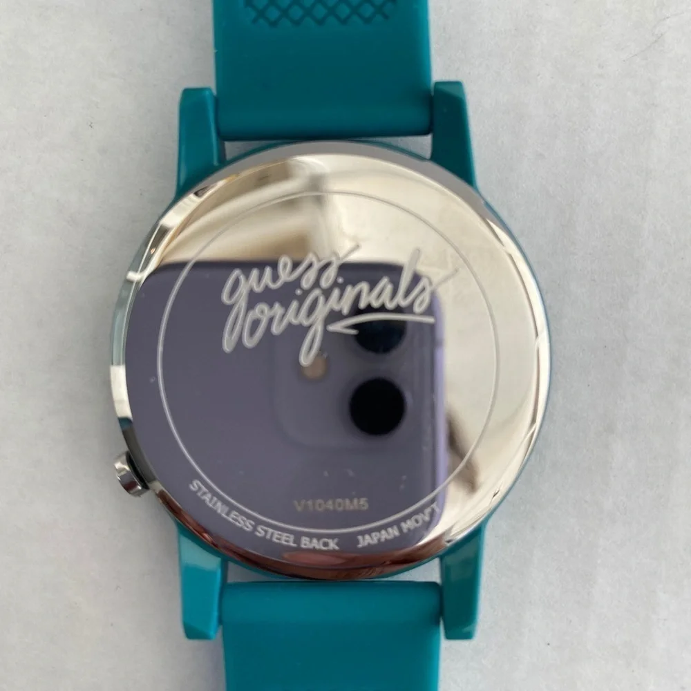 GUESS Blue Case Turquoise Silicone UNISEX Watch